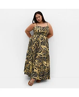 City Chic Plus Kehlani Print Maxi Dress