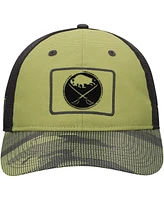 Fanatics Men's Olive Buffalo Sabres Military Appreciation Trucker Adjustable Hat