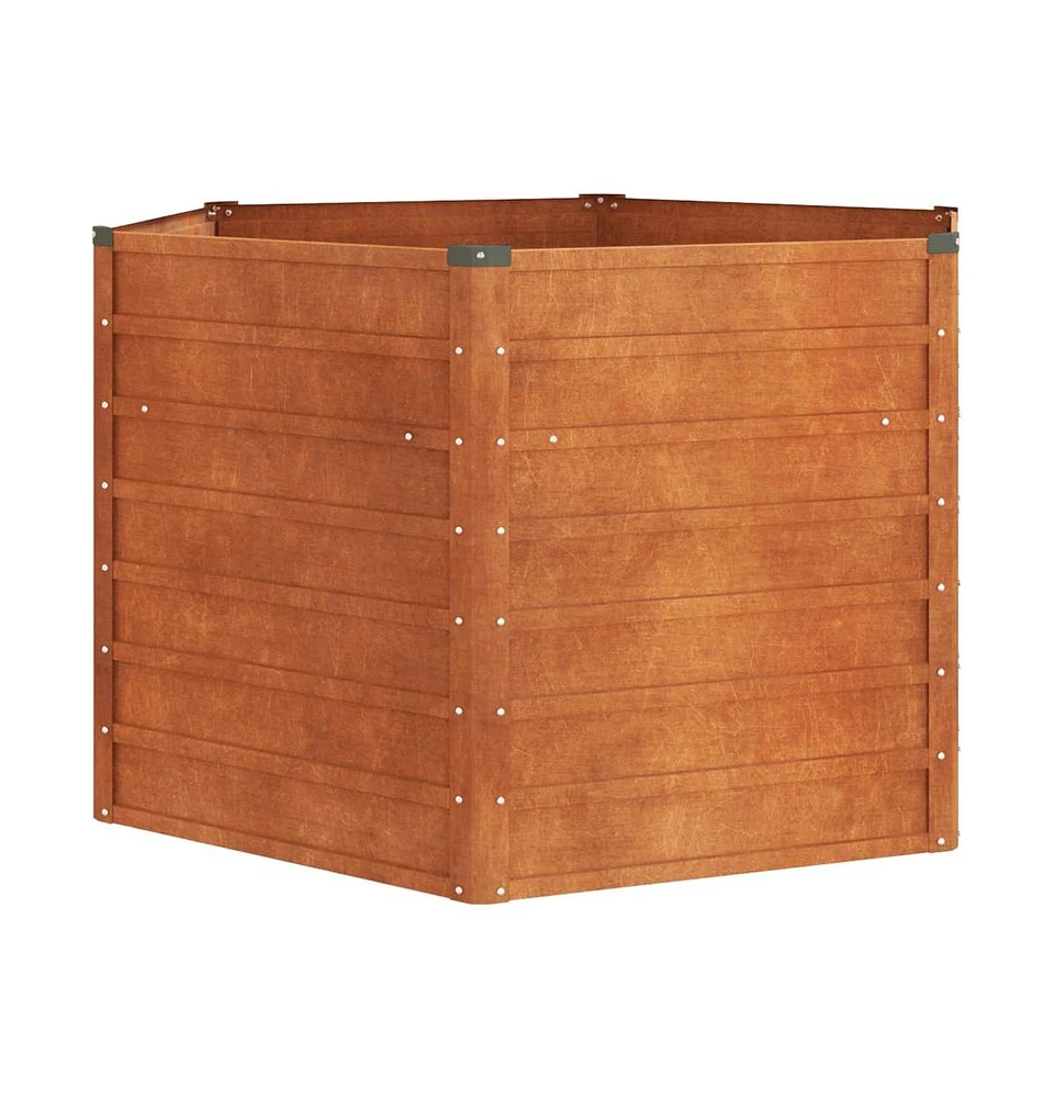 vidaXL Garden Raised Bed Rusty 50.8"x50.8"x30.3" Corten Steel
