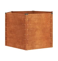 vidaXL Garden Raised Bed Rusty 50.8"x50.8"x30.3" Corten Steel