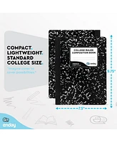 Enday Composition Notebooks College Ruled Paper, Pink Hard Cover Notebook, Premium Lined Books, 100 Sheets Notebook