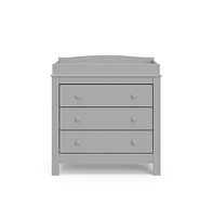 Graco Noah 3 Drawer Chest with Changing Topper (Pebble Gray)