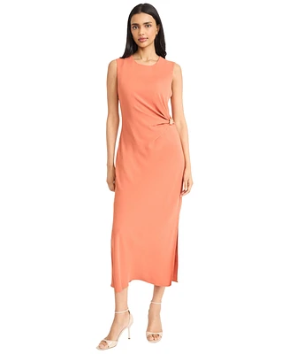 Donna Morgan Women's Sleeveless Sheath Midi Dress