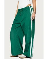 Edikted Women's Fauna Nylon Track Pants