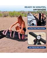 Free-Flow Inflatable Kids Stand-Up Paddle Board – Welded Design, Hand Pump, 3-Shaft Paddle, Leash, Fin, Repair Kit & Backpack Included