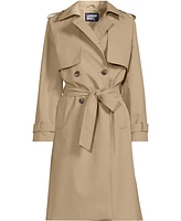 Lands' End Women's Squall Waterproof Modern Trench Raincoat