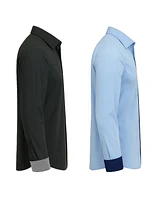 Galaxy By Harvic Men's 2-Pack Slim Fit Solid Shirt