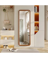 Vlsrka Wooden full-length mirror, floor standing or wall-mounted.