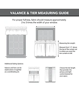Ariella Floral Lace Sheer Rod Pocket Kitchen Curtain Tier Pair