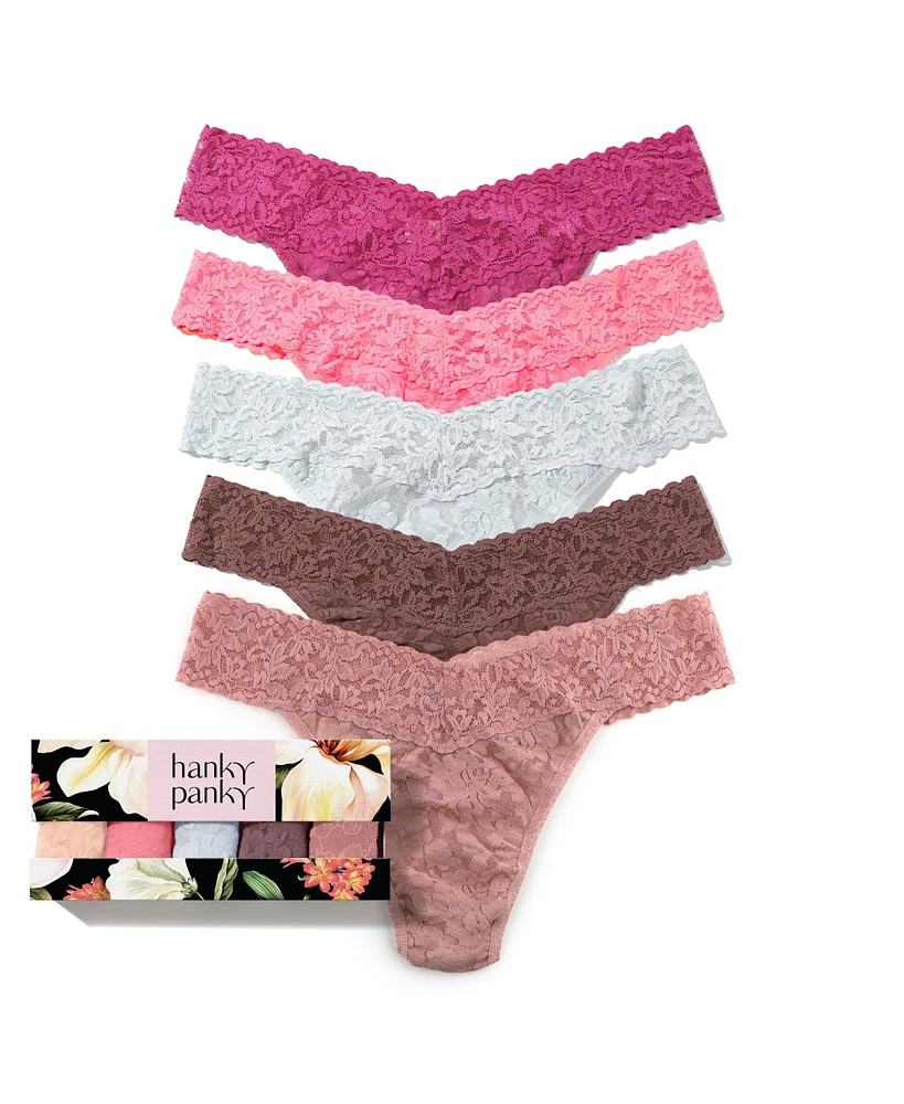 Hanky Panky Women's Signature Lace Original Thong 5 Pack