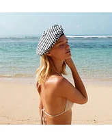 Simone Gingham Beret Hat In