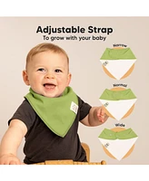 KeaBabies 10pk Organic Baby Bandana Bibs, Cotton Drool Bibs for Boy, Girl, Infant, Newborn