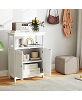 Bathroom Floor Cabinet Freestanding Storage Organizer with Open Compartment