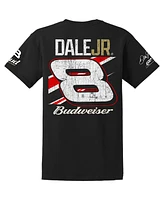 Jr Motorsports Official Team Apparel Men's Black Dale Earnhardt Jr. Budweiser T-Shirt