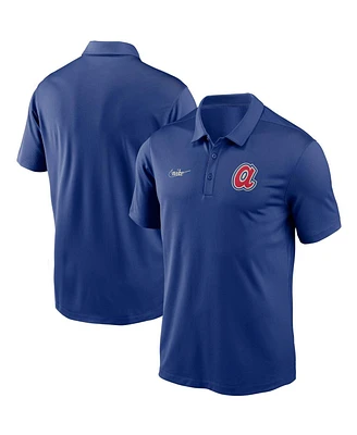 Nike Men's Royal Atlanta Braves Cooperstown Collection Logo Franchise Performance Polo Shirt