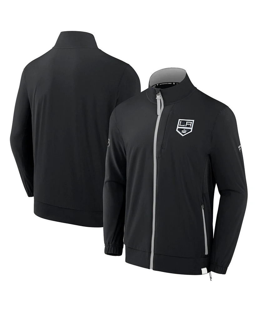 Fanatics Men's Black Los Angeles Kings Authentic Pro Rink Coaches Full-Zip Jacket