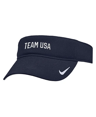 Nike Men's Navy Team Usa Ace Performance Adjustable Visor Hat