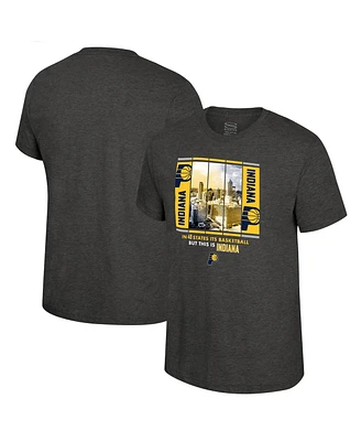 Stadium Essentials Men's and Women's Charcoal Indiana Pacers Skyline Boxout T-Shirt