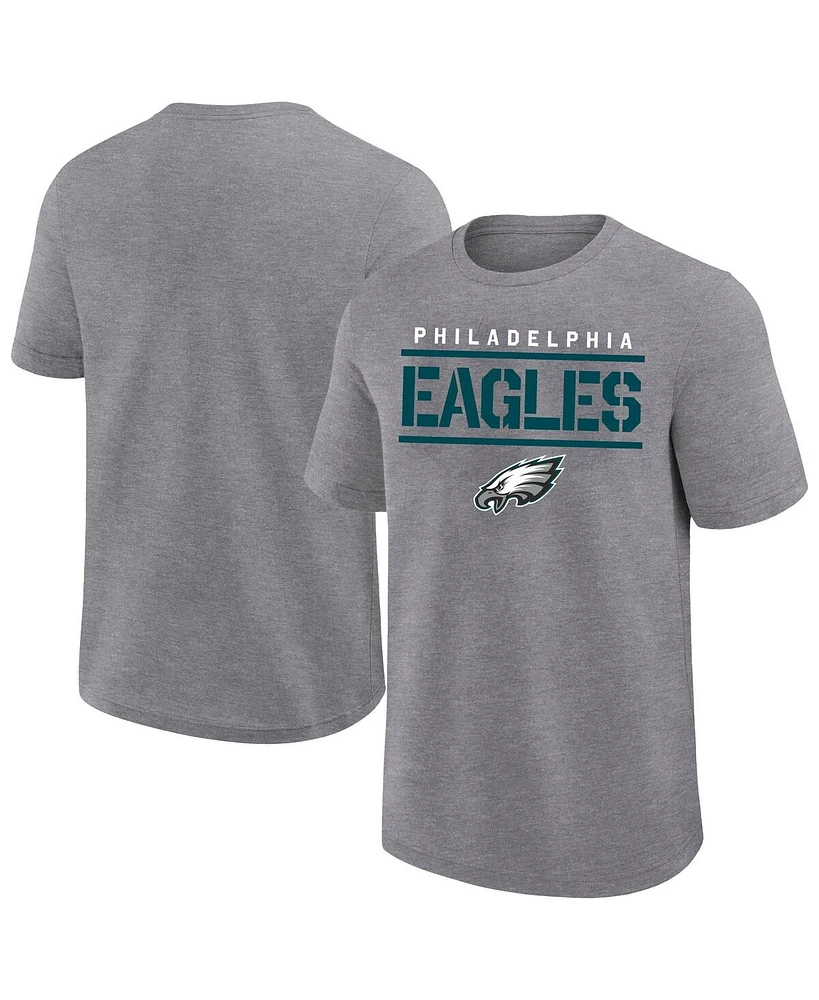 Fanatics Men's Heather Gray Philadelphia Eagles Big Tall Top Notch T-Shirt