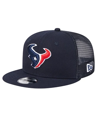 New Era Big Boys and Girls Navy Houston Texans Main Trucker Snapback Hat