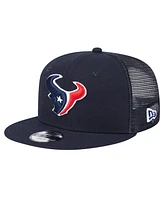 New Era Big Boys and Girls Navy Houston Texans Main Trucker Snapback Hat