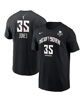Nike Men's Jonquel Jones Black New York Liberty Explorer Edition Name Number T-Shirt