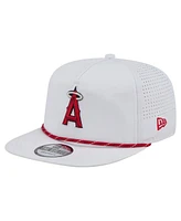 New Era Men's White Los Angeles Angels Perforated Golfer Snapback Hat