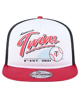 New Era Big Boys and Girls White Minnesota Twins Retro 9FIFTY Snapback Hat