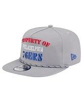 New Era Men's Gray Philadelphia 76ers Throwback Property Of Golfer Snapback Hat