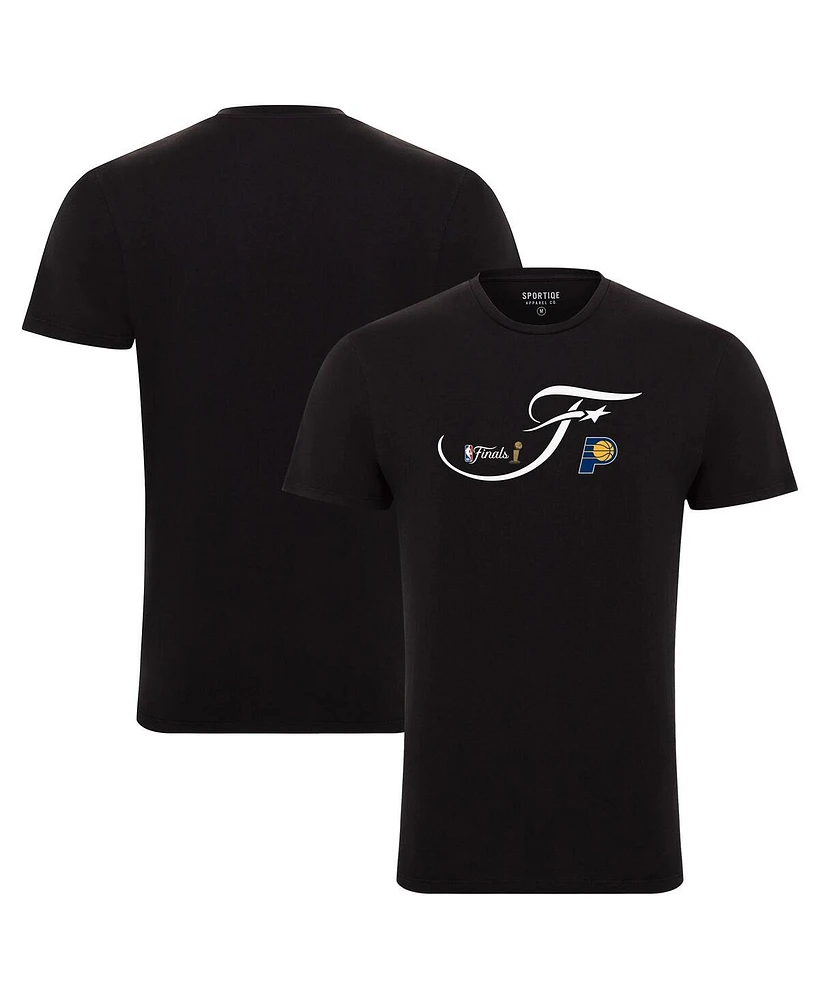 Sportiqe Men's and Women's Black Indiana Pacers 2025 Nba Finals Bingham Premium T-Shirt