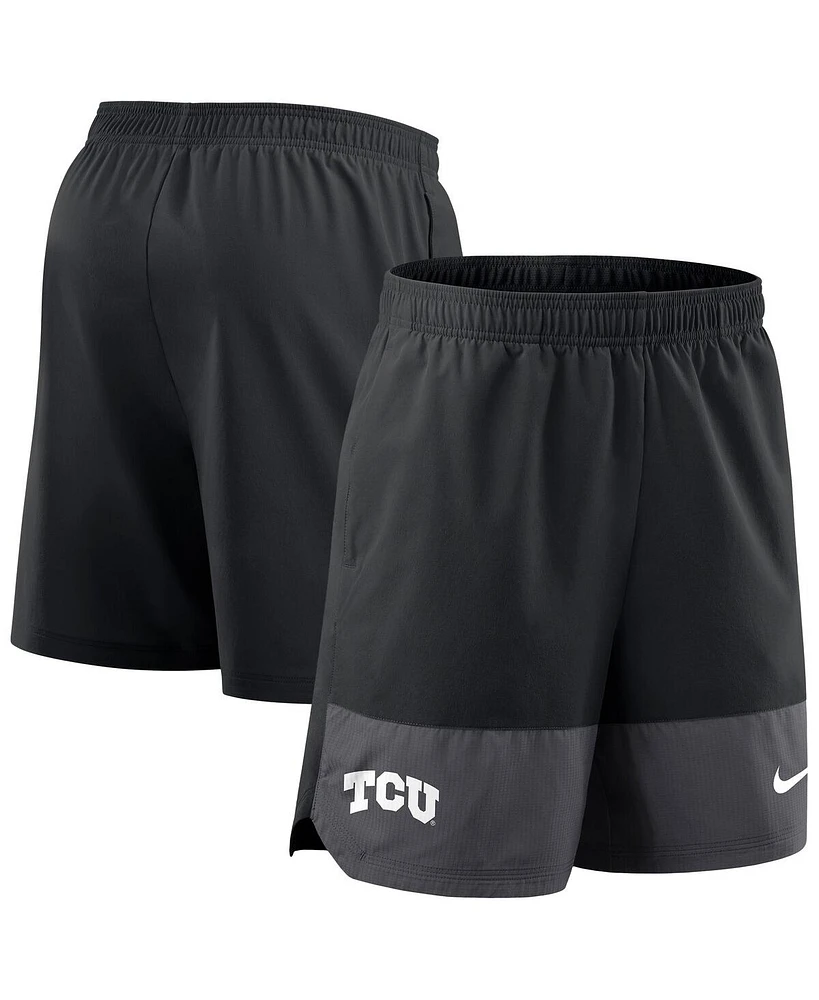 Nike Men's Black Tcu Horned Frogs 2025 Sideline Performance Shorts
