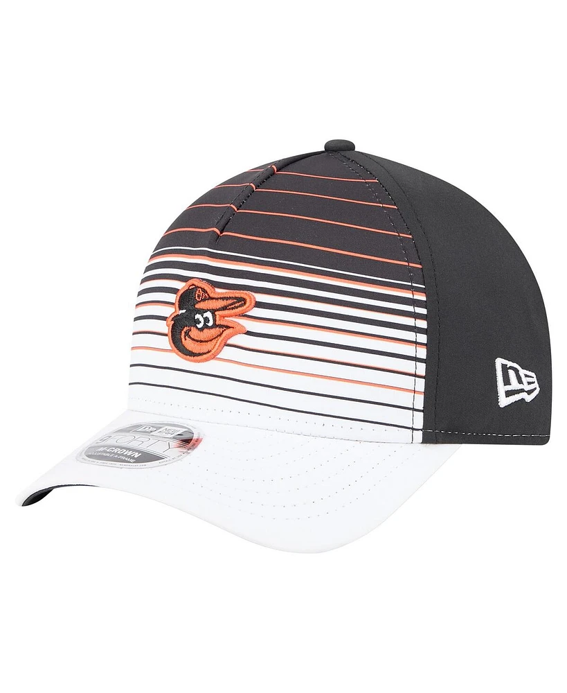 New Era Men's Black Baltimore Orioles Gradient 9FORTY M-Crown Adjustable Hat