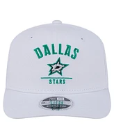 New Era Men's White Dallas Stars Team Lockup Basic 9SEVENTY Adjustable Hat