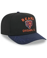 New Era Big Boys and Girls Black/Navy Chicago Bears 2025 Nfl Draft A-Frame 9FIFTY Snapback Hat