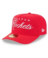 New Era Men's Red Houston Rockets 2025 Nba Draft A-Frame 59FIFTY Fitted Hat