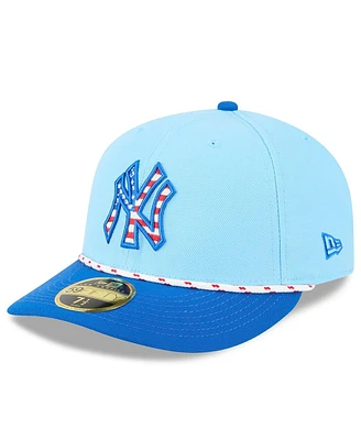 New Era Men's Light Blue/Blue New York Yankees 2025 Fourth of July Low Profile 59FIFTY Fitted Hat