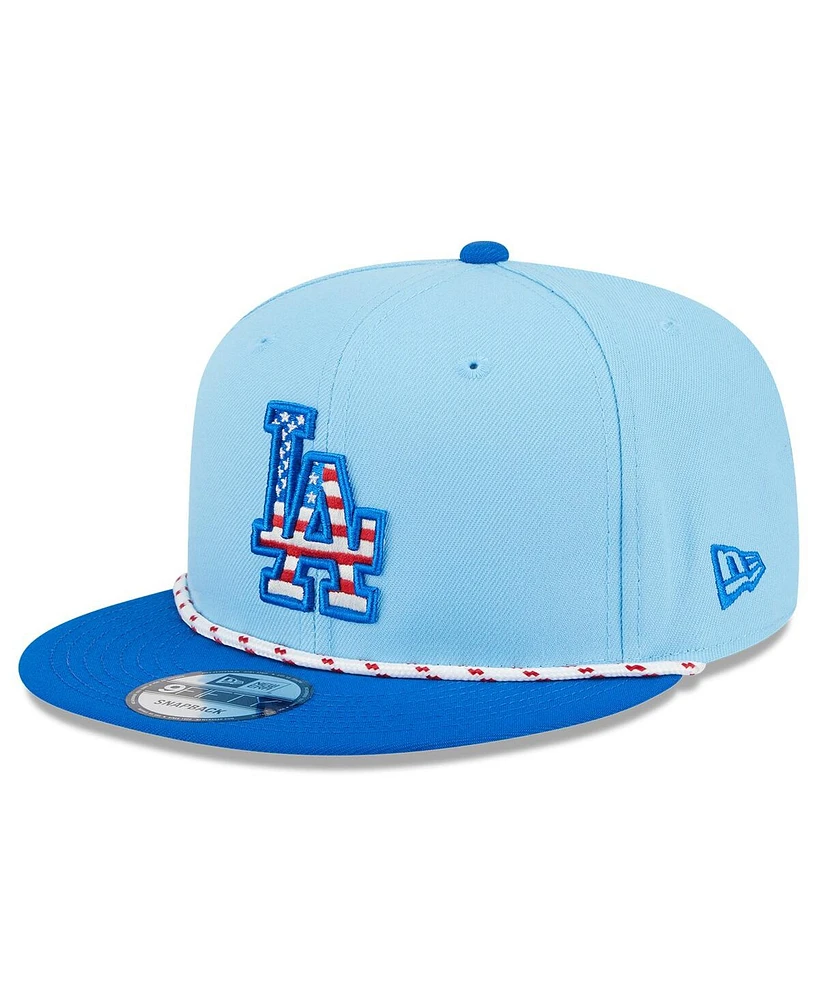 New Era Men's Light Blue/Royal Los Angeles Dodgers 2025 Fourth of July 9FIFTY Snapback Hat
