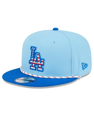 New Era Men's Light Blue/Royal Los Angeles Dodgers 2025 Fourth of July 9FIFTY Snapback Hat