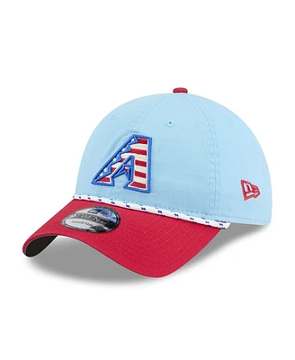 New Era Men's Light Blue/Red Arizona Diamondbacks 2025 Fourth of July 9TWENTY Adjustable Hat