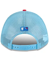 New Era Men's Light Blue/Red Arizona Diamondbacks 2025 Fourth of July 9FORTY A-Frame M-Crown Adjustable Trucker Hat