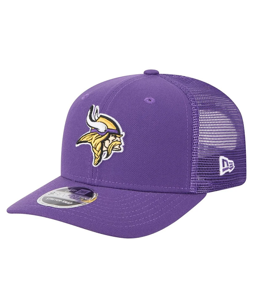 New Era Men's Purple Minnesota Vikings Team Collection 9SEVENTY Stretch-Snap Adjustable Hat