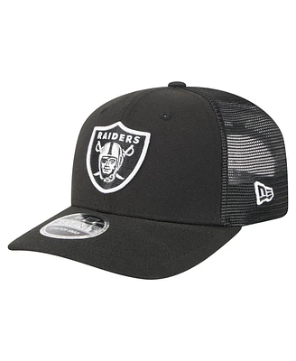 New Era Men's Black Las Vegas Raiders Team Collection 9SEVENTY Stretch-Snap Adjustable Hat