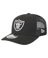 New Era Men's Black Las Vegas Raiders Team Collection 9SEVENTY Stretch-Snap Adjustable Hat