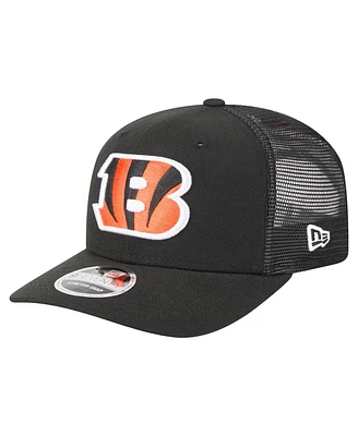 New Era Men's Black Cincinnati Bengals Team Collection 9SEVENTY Stretch-Snap Adjustable Hat