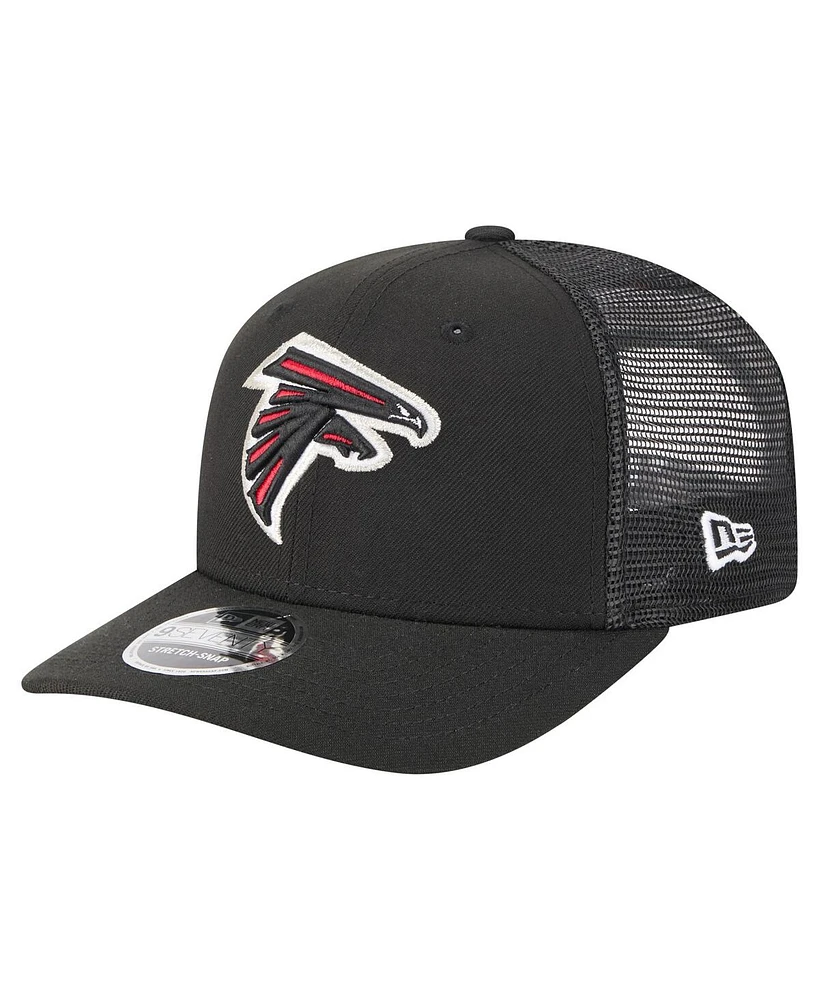 New Era Men's Black Atlanta Falcons Team Collection 9SEVENTY Stretch-Snap Adjustable Hat