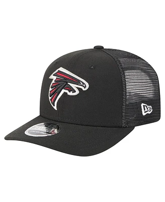 New Era Men's Black Atlanta Falcons Team Collection 9SEVENTY Stretch-Snap Adjustable Hat