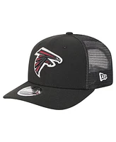 New Era Men's Black Atlanta Falcons Team Collection 9SEVENTY Stretch-Snap Adjustable Hat