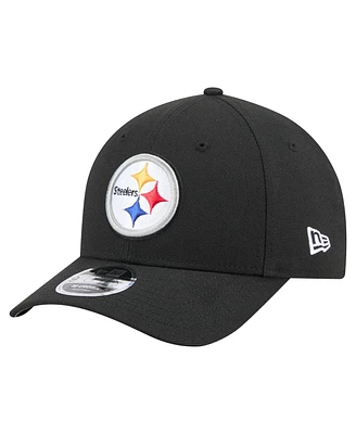 New Era Men's Black Pittsburgh Steelers Team Collection 9FORTY M-Crown Adjustable Hat