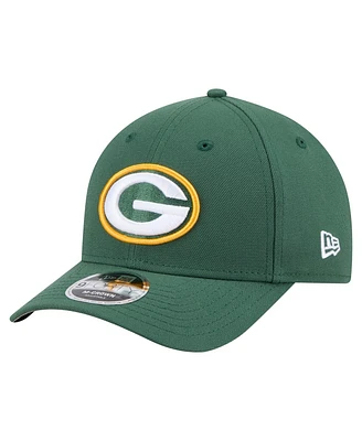 New Era Men's Green Green Bay Packers Team Collection 9FORTY M-Crown Adjustable Hat