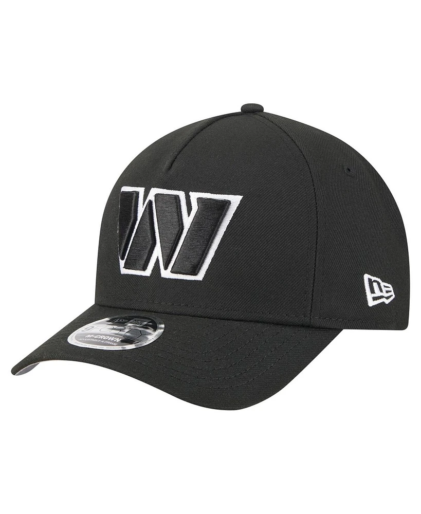 New Era Men's Black Washington Commanders Team Collection 9FORTY M-Crown A-Frame Adjustable Hat